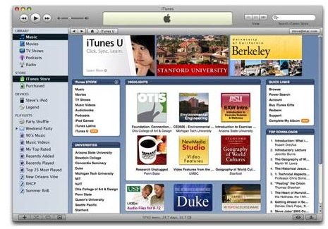 application itunes u