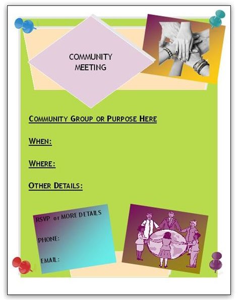 Eye-Catching Community Meeting Template