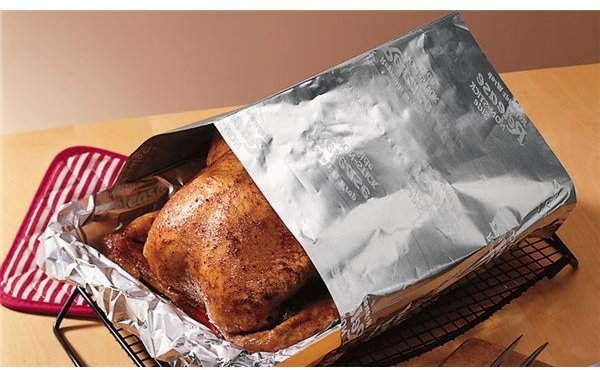 Make a tent to prevent turkey skin from burning.