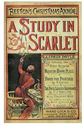 Cover of A study in Scarlet, the First Sherlock Holmes mystery