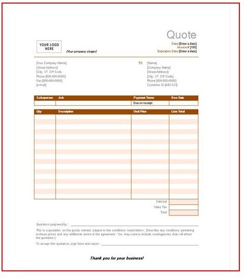 Free Price Quote Templates Available for Download