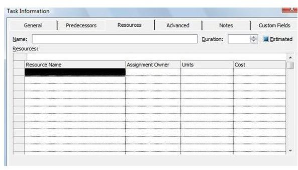 Screenshot of Excel Gantt Chart