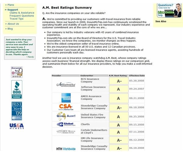 Ratings Help You Pick A Stable Travel Insurance Provider