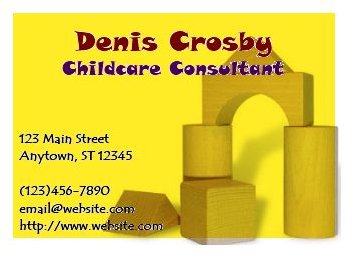 This childcare business card can be a fun way to network and promote your business