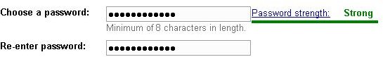 Choose your Gmail Password