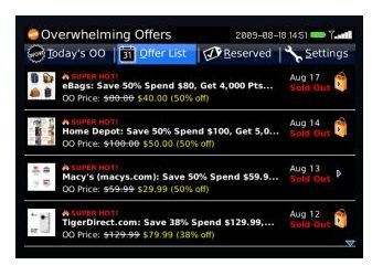 Screenshot Wow Overwhelming Offers
