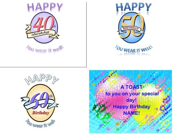 Birthday Wine Label Set