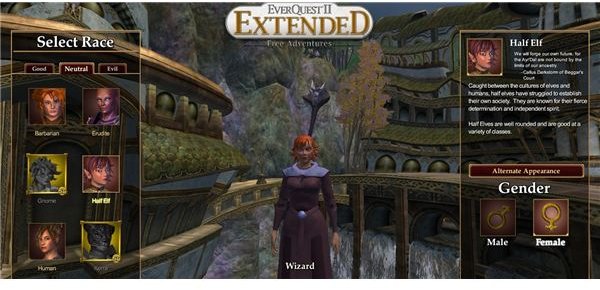 Everquest 2 Extended Race Selection