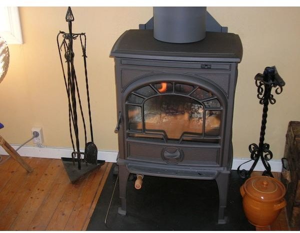 A wood stove