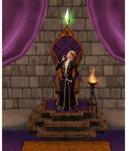 The Sims Medieval Monarch at Throne