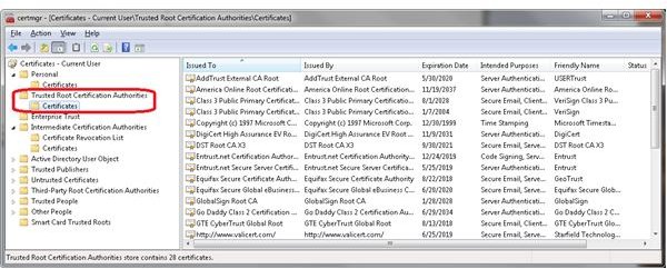 windows 10 certificate manager