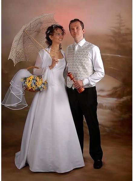 Elegant Wedding Portrait of a Couple