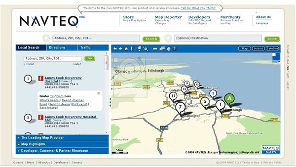 Navteq is an atlernative to Google Maps