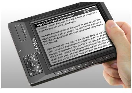 Aluratek Libre eBook reader landscape mode