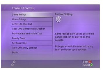 console controls