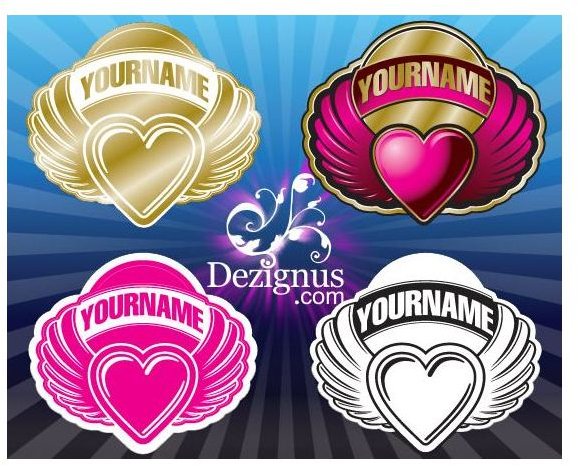 ai-vector-heart-graphics-heart-with-namebanners-wings