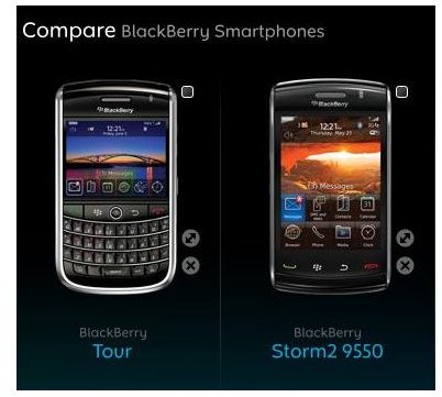 An Overall BlackBerry Tour vs Storm 2 Comparison