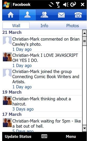 Facebook for Windows Mobile 6.5