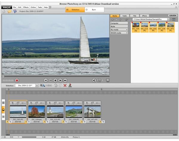Xtreme Photostory Manual Edit Screen