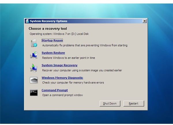 Windows 7 Repair Mode