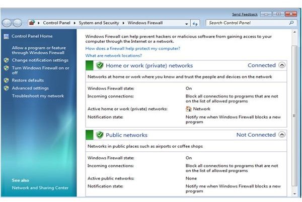 windows 7 firewall control