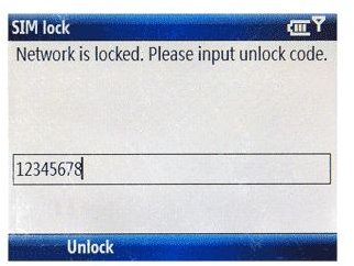 Input unlock code
