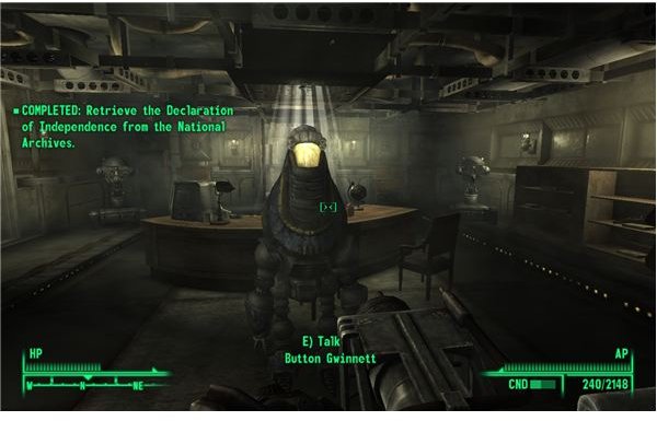 Fallout 3 - Stealing Independence - Button Gwinnet