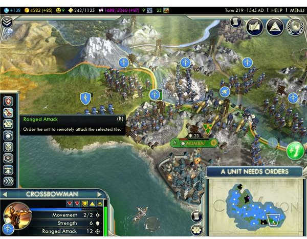 Civilization 5 Ranged Attacks and Melee Attacks - Combat Strategies