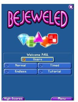 Bejeweled Screenshot start screen