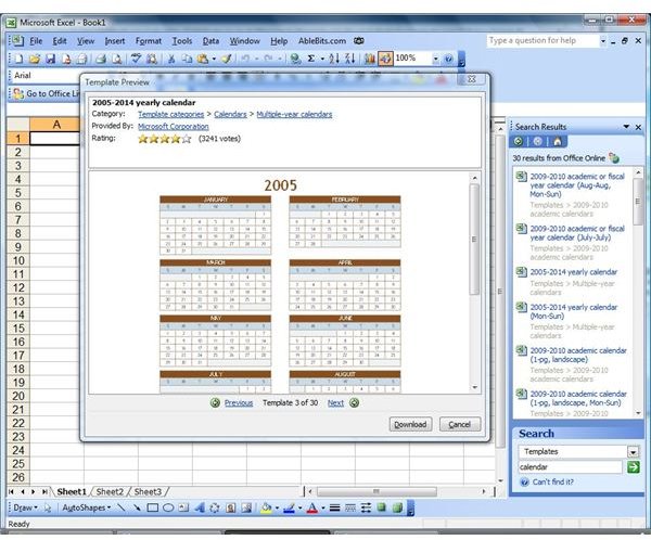 Create a Calendar in Microsoft Excel or Insert a Reference Calendar