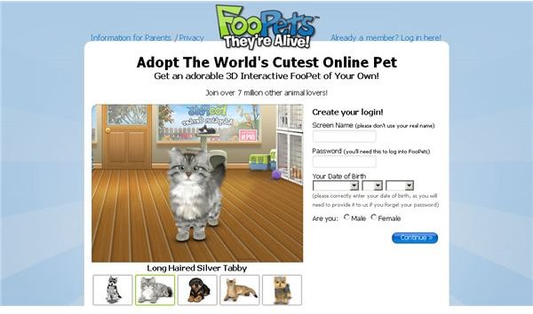 FooPets Home Page of Lovely Pets