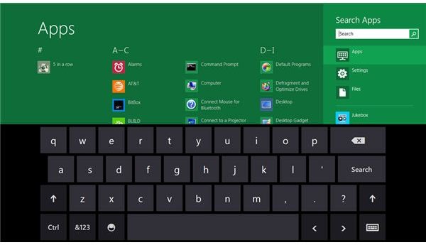 Text entry in Windows 8