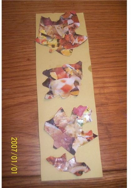 leaf collage book mark 001