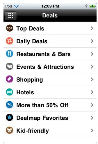 the dealmap categories