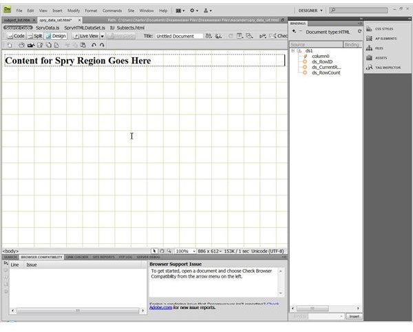 Use the Spry Repeat List Widget Combined with Spry Data Sets to Provide Flexibility in Displaying Interactive Data