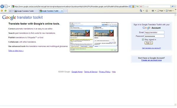 website translator google