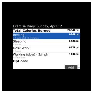 Calorie Counter by FatSecret BlackBerry App