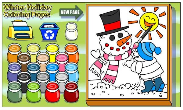 Kaboose Christmas Coloring Game