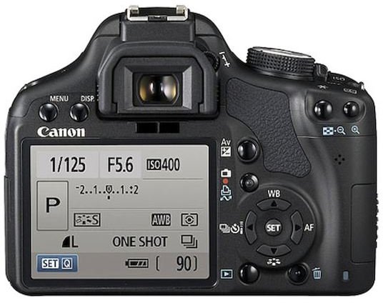 Canon 500D DSLR - Back Panel