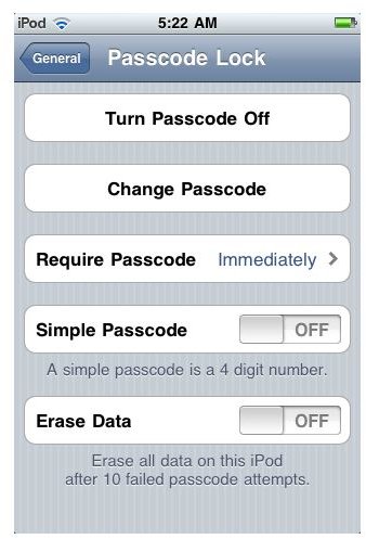 Set the Passcode