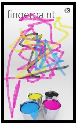 Windows Phone 7 Kids Games - paint with FingerPaint