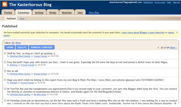Get a Spam Post Gadget on Your Blogger Blog!