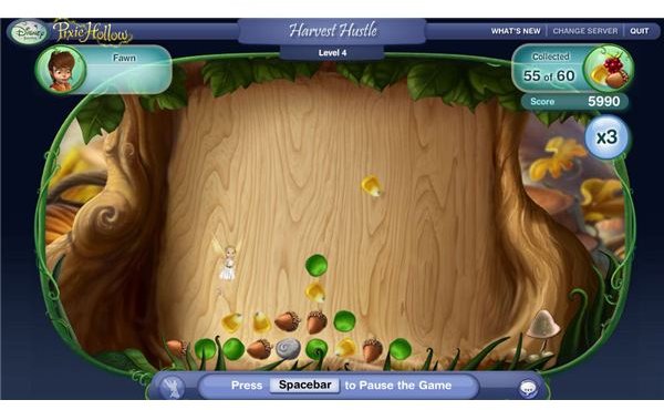 Pixie Hollow Game Harvest Hustle