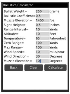 Ballistic calculator