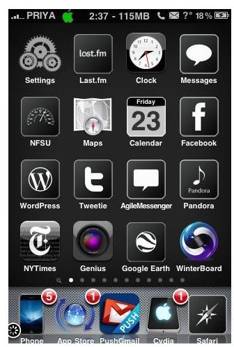 BlackMac iPhone Theme