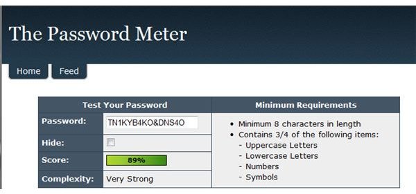 Stong but not 100% Strong Password