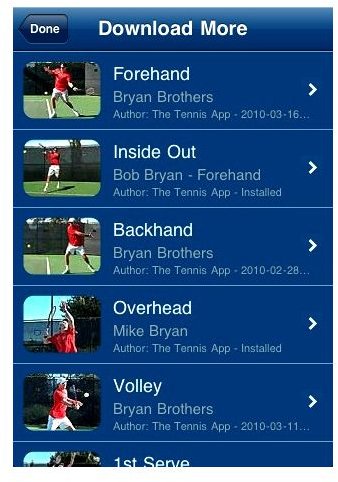The Tennis App iPhone App