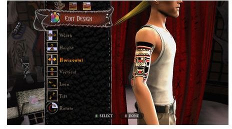Loads of character customization options in Guitar Hero World Tour