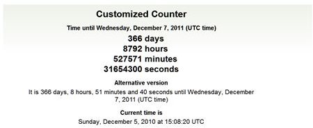 Date Certain Countdown Timer