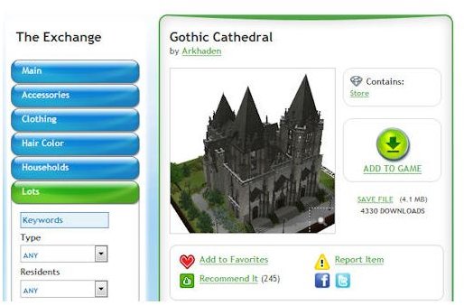 Sims 3 Downloads Gothic Lots